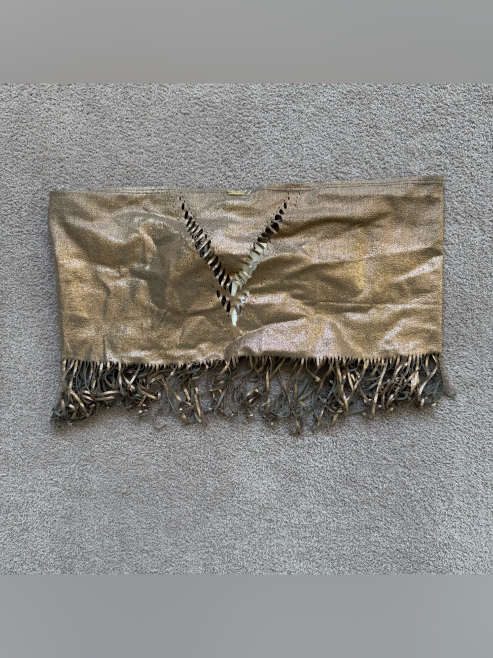 NEW - Beach Bunny - Indian Summer Top - COPPER BRONZE FRINGE - Picture 2 of 5
